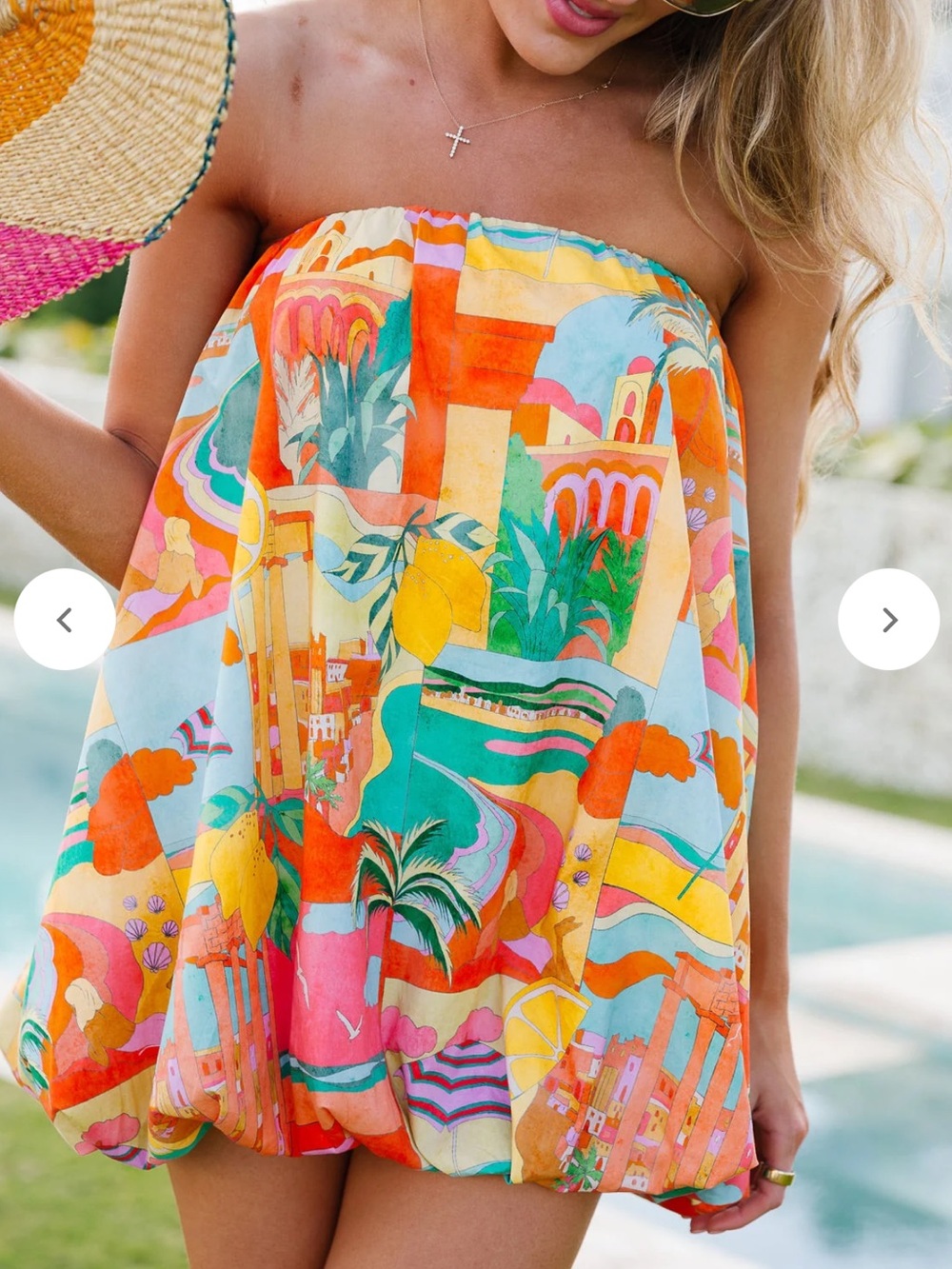 Show Me Your MuMu Strapless Mini Dress Colorful